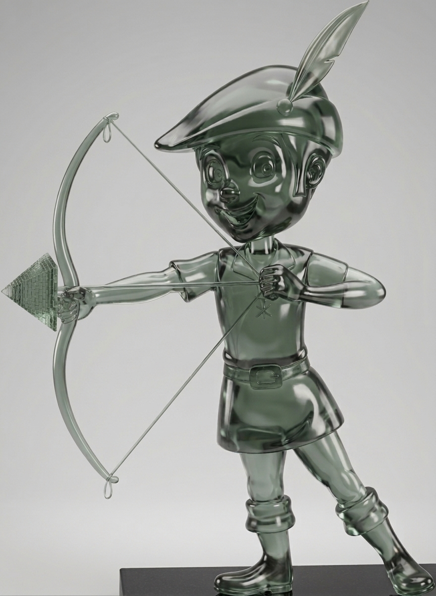 Ponshood — glass Robin Hood archer, the mascot of $PONSHOOD